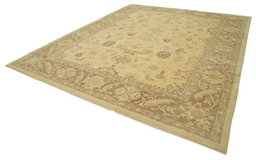 Tebriz Beige Classic Cotton Wool Handmade Area Rug 10'2'' x 12'6''