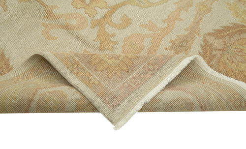 Tebriz Beige Classic Cotton Wool Handmade Area Rug 8'0'' x 10'0''