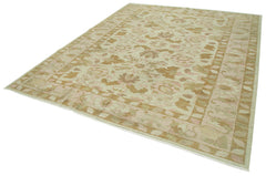 Tebriz Green Classic Cotton Wool Handmade Area Rug 8'1'' x 9'7''