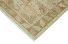 Tebriz Green Classic Cotton Wool Handmade Area Rug 8'1'' x 9'7''