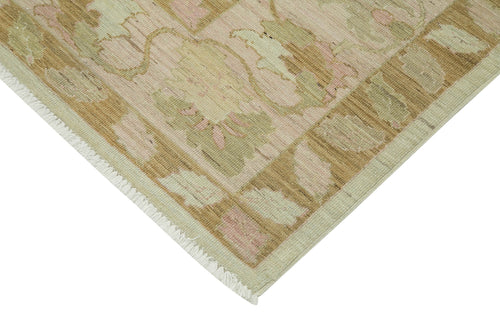 Tebriz Green Classic Cotton Wool Handmade Area Rug 8'1'' x 9'7''