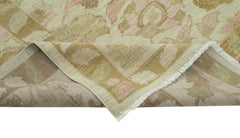 Tebriz Green Classic Cotton Wool Handmade Area Rug 8'1'' x 9'7''