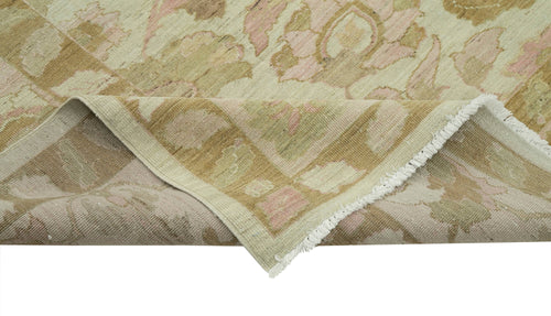 Tebriz Green Classic Cotton Wool Handmade Area Rug 8'1'' x 9'7''