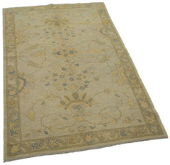 Tebriz Beige Classic Cotton Wool Handmade Area Rug 3'9'' x 6'0''