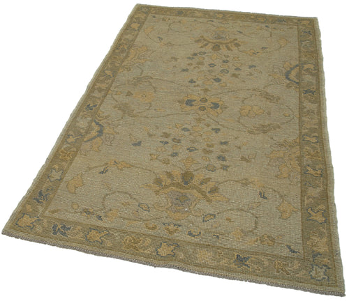 Tebriz Beige Classic Cotton Wool Handmade Area Rug 3'9'' x 6'0''