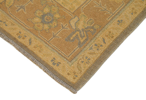 Tebriz Orange Classic Cotton Wool Handmade Area Rug 3'7'' x 5'9''
