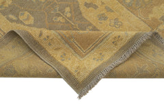 Tebriz Orange Classic Cotton Wool Handmade Area Rug 3'7'' x 5'9''