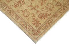 Tebriz Yellow Classic Cotton Wool Handmade Area Rug 3'9'' x 5'11''