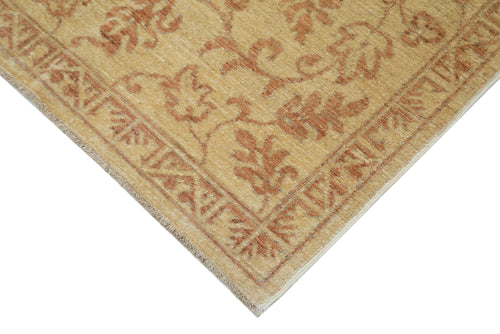 Tebriz Yellow Classic Cotton Wool Handmade Area Rug 3'9'' x 5'11''