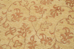 Tebriz Yellow Classic Cotton Wool Handmade Area Rug 3'9'' x 5'11''