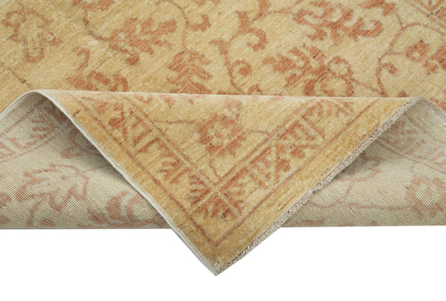 Tebriz Yellow Classic Cotton Wool Handmade Area Rug 3'9'' x 5'11''