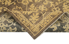 Tebriz Brown Classic Cotton Wool Handmade Area Rug 4'0'' x 5'11''