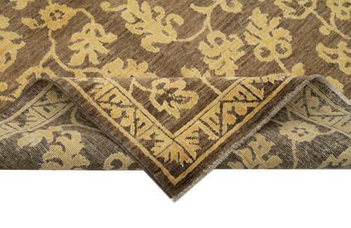 Tebriz Brown Classic Cotton Wool Handmade Area Rug 3'11'' x 5'10''
