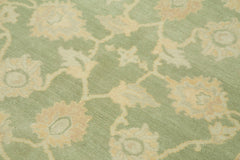Tebriz Green Classic Cotton Wool Handmade Area Rug 3'11'' x 6'0''