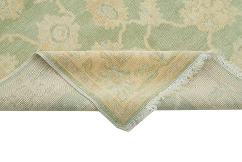 Tebriz Green Classic Cotton Wool Handmade Area Rug 3'11'' x 6'0''