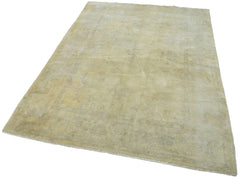 Tebriz Beige Classic Cotton Wool Handmade Area Rug 4'11'' x 7'2''