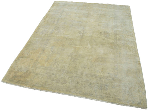 Tebriz Beige Classic Cotton Wool Handmade Area Rug 4'11'' x 7'2''