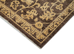 Tebriz Brown Classic Cotton Wool Handmade Area Rug 3'11'' x 5'11''