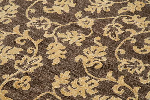 Tebriz Brown Classic Cotton Wool Handmade Area Rug 3'11'' x 5'11''
