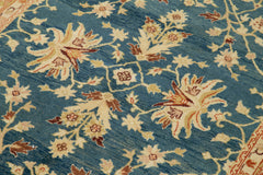 Handmade Area Rug – 4x6 Blue Classic Turkish Hand Knotted Cotton Wool Carpet