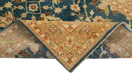 Handmade Area Rug – 4x6 Blue Classic Turkish Hand Knotted Cotton Wool Carpet