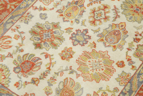 Tebriz Beige Classic Cotton Wool Handmade Area Rug 2'11'' x 3'8''