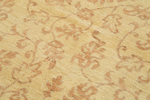 Handmade Area Rug – Tebriz Classic Yellow Wool Cotton Carpet 3'10''x5'10''