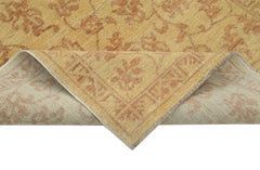 Handmade Area Rug – Tebriz Classic Yellow Wool Cotton Carpet 3'10''x5'10''