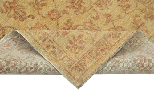 Handmade Area Rug – Tebriz Classic Yellow Wool Cotton Carpet 3'10''x5'10''