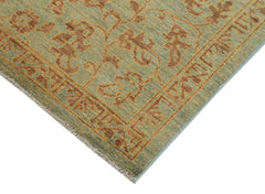 Tebriz Green Classic Cotton Wool Handmade Area Rug 3'10'' x 5'8''