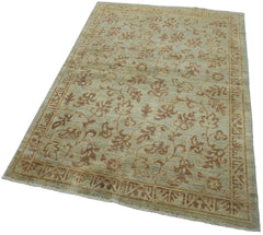Tebriz Green Classic Cotton Wool Handmade Area Rug 3'9'' x 5'10''