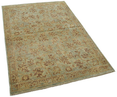 Tebriz Green Classic Cotton Wool Handmade Area Rug 3'11'' x 5'8''