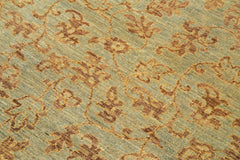 Tebriz Green Classic Cotton Wool Handmade Area Rug 3'11'' x 5'8''