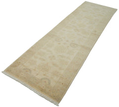Tebriz Beige Classic Cotton Wool Handmade Area Rug 2'7'' x 9'5''