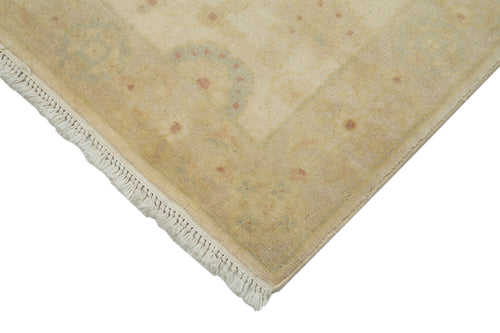 Tebriz Beige Classic Cotton Wool Handmade Area Rug 2'7'' x 9'5''