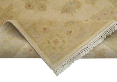 Tebriz Beige Classic Cotton Wool Handmade Area Rug 2'7'' x 9'5''