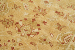 Tebriz Yellow Classic Cotton Wool Handmade Area Rug 2'9'' x 11'10''