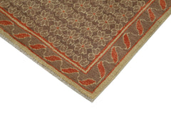 Tebriz Brown Classic Cotton Wool Handmade Area Rug 2'7'' x 9'10''