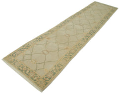 Tebriz Beige Classic Cotton Wool Handmade Area Rug 2'8'' x 11'10''