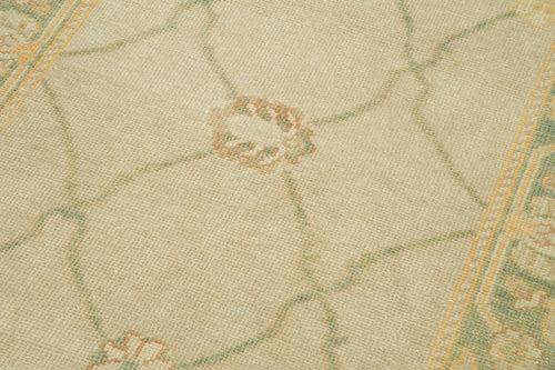 Tebriz Beige Classic Cotton Wool Handmade Area Rug 2'8'' x 11'10''