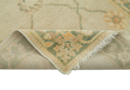 Tebriz Beige Classic Cotton Wool Handmade Area Rug 2'8'' x 11'10''