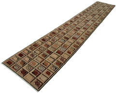 Tebriz Beige Classic Cotton Wool Handmade Area Rug 2'6'' x 16'0''