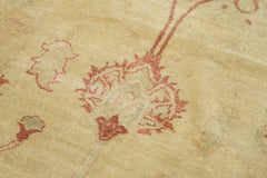 Tebriz Yellow Classic Cotton Wool Handmade Area Rug 3'1'' x 14'6''