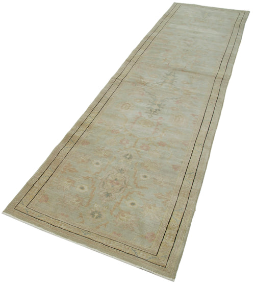 Tebriz Beige Classic Cotton Wool Handmade Area Rug 2'10'' x 11'9''