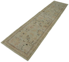 Tebriz Beige Classic Cotton Wool Handmade Area Rug 2'7'' x 11'11''