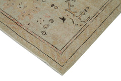 Tebriz Beige Classic Cotton Wool Handmade Area Rug 2'7'' x 11'11''