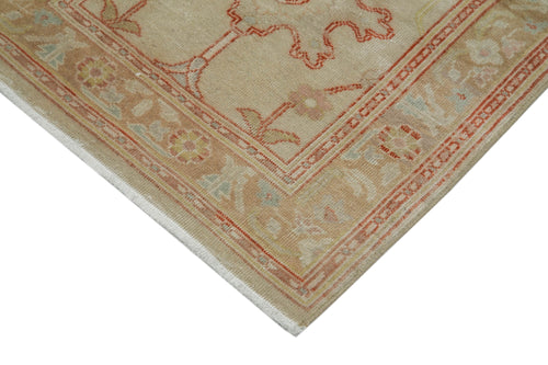 Tebriz Beige Classic Cotton Wool Handmade Area Rug 2'4'' x 13'9''