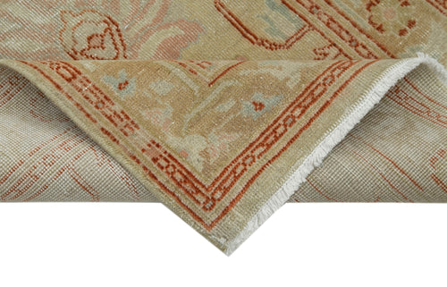Tebriz Beige Classic Cotton Wool Handmade Area Rug 2'4'' x 13'9''