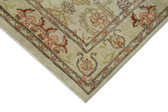 Tebriz Beige Classic Cotton Wool Handmade Area Rug 2'4'' x 10'0''