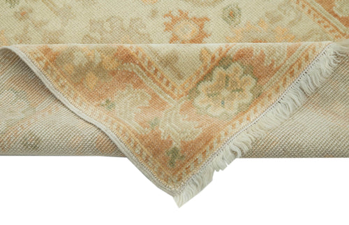 Tebriz Beige Classic Cotton Wool Handmade Area Rug 2'8'' x 11'10''